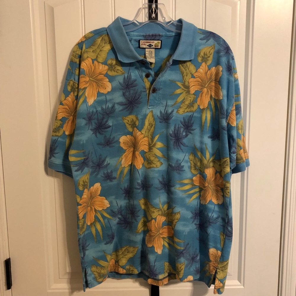 Vintage Caribbean Joe Hawaiian Polo